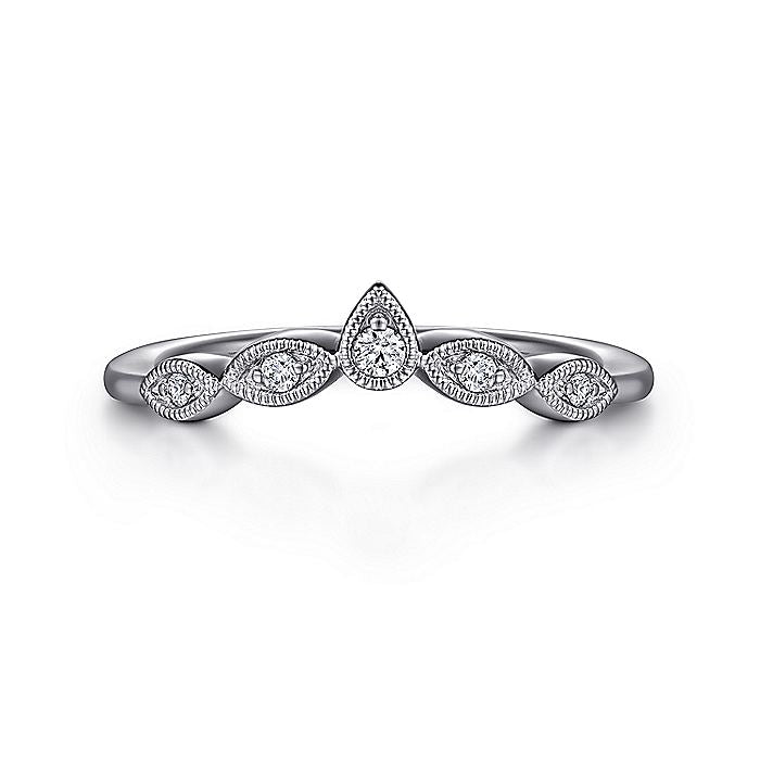 Gabriel & Co. White Gold Diamond Band - Diamond Wedding Bands - Women's