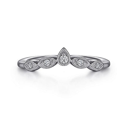 Gabriel & Co. White Gold Diamond Band - Diamond Wedding Bands - Women's