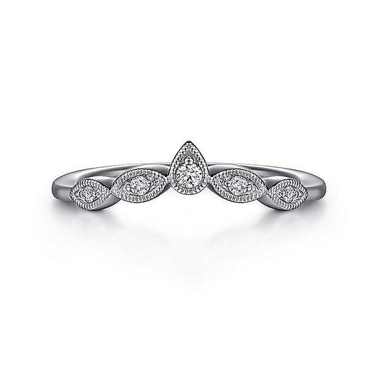 Gabriel & Co. White Gold Diamond Band