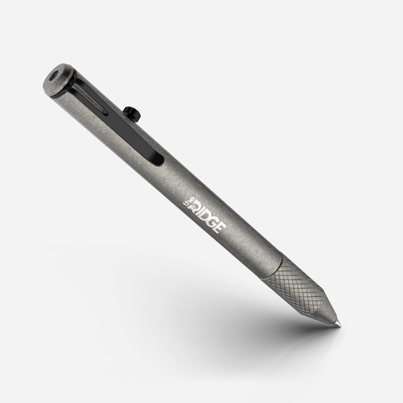 Ridge Bolt Action Pen - Stonewashed Titanium