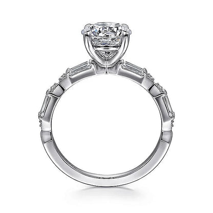 Gabriel & Co. White Gold Semi Mount Engagement Ring - Diamond Semi-Mount Rings