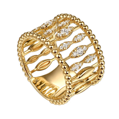 Gabriel & Co. Yellow Gold Diamond Ring