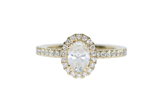 Verragio Tradition Collection Rose And White Gold Oval Halo Semi-Mount Engagement Ring