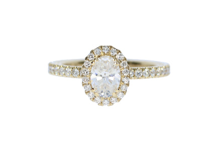 Verragio Tradition Collection Rose And White Gold Oval Halo Semi-Mount Engagement Ring