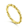 Gabriel & Co Yellow Gold Elongated Station Ring