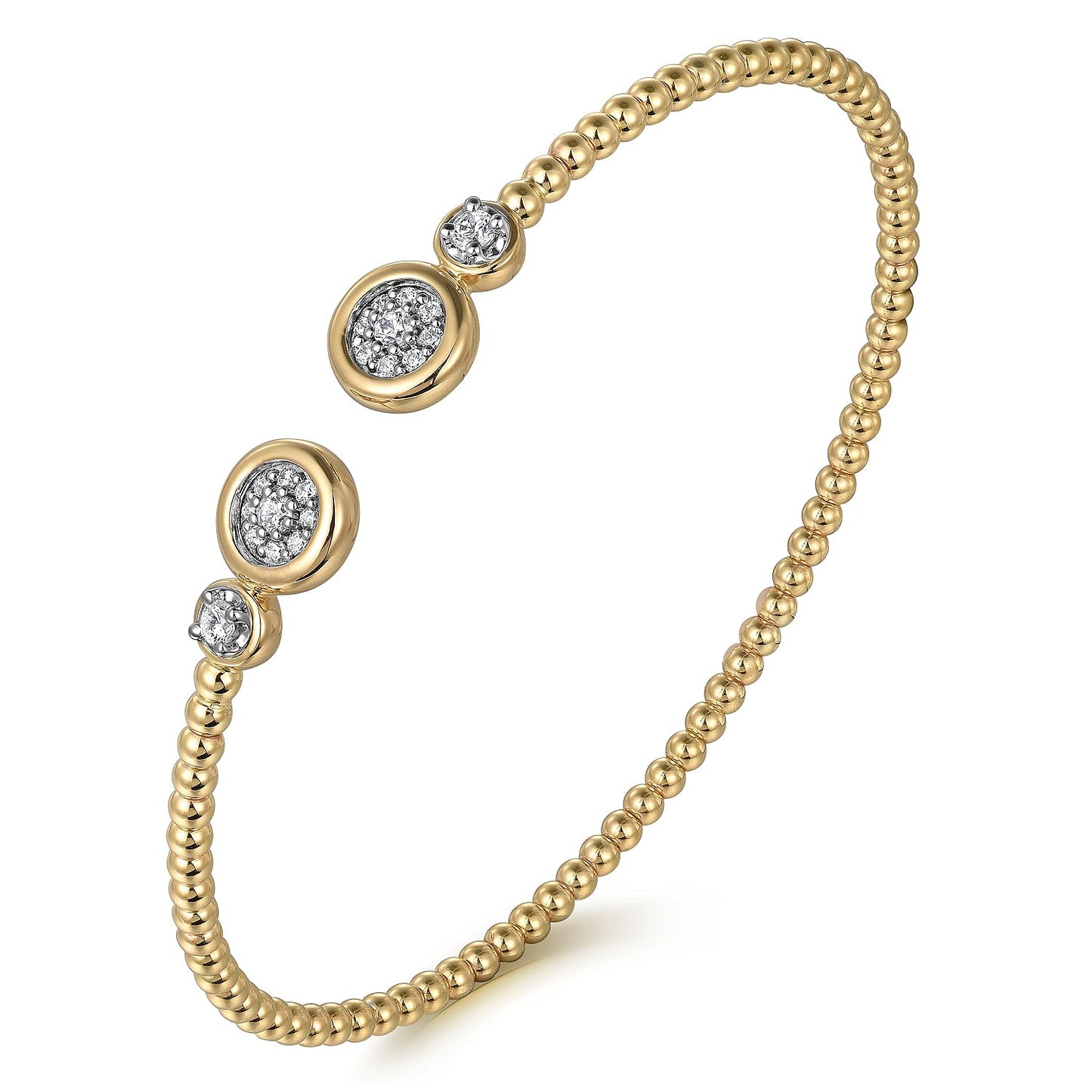 Gabriel & Co. Yellow and White Gold Diamond Bujukan Bracelet