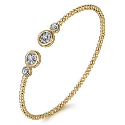Gabriel & Co. Yellow and White Gold Diamond Bujukan Bracelet