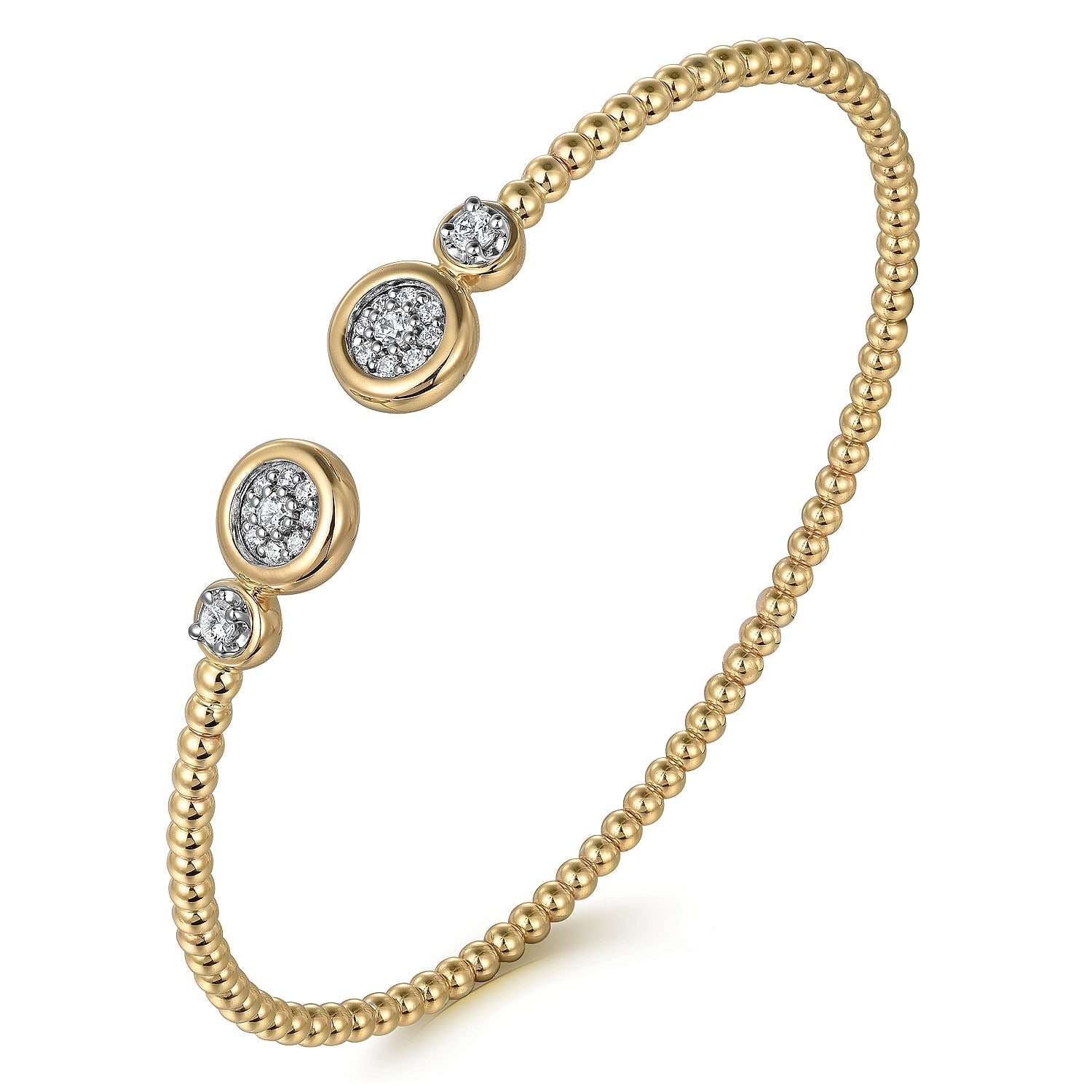 Gabriel & Co. Yellow and White Gold Diamond Bujukan Bracelet - Diamond Bracelets