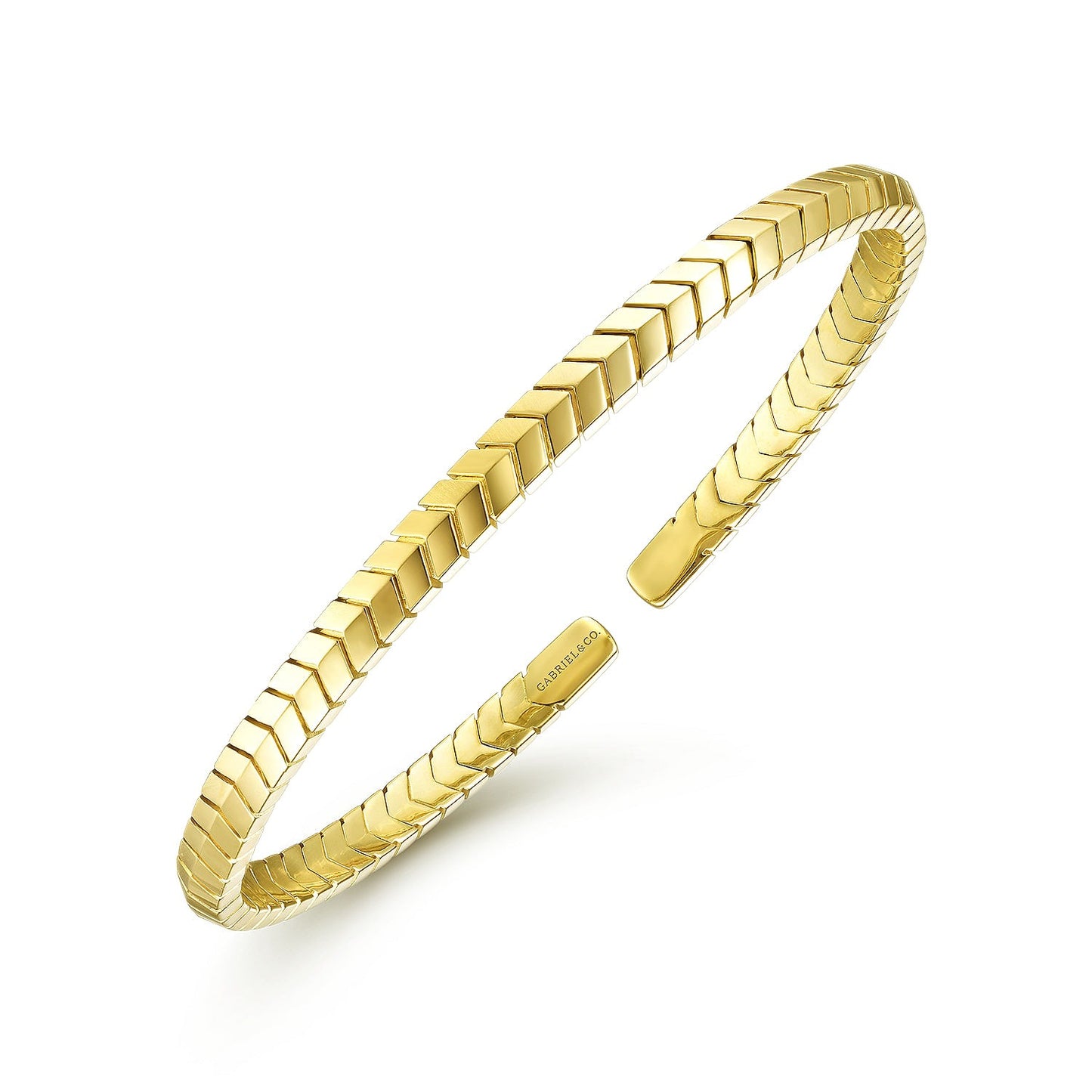 Gabriel & Co. Chevron Yellow Gold Bracelet