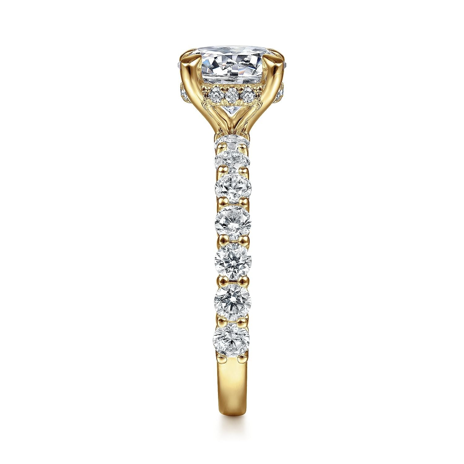 Gabriel & Co. Round Semi-Mount Engagement Ring - Diamond Semi-Mount Rings