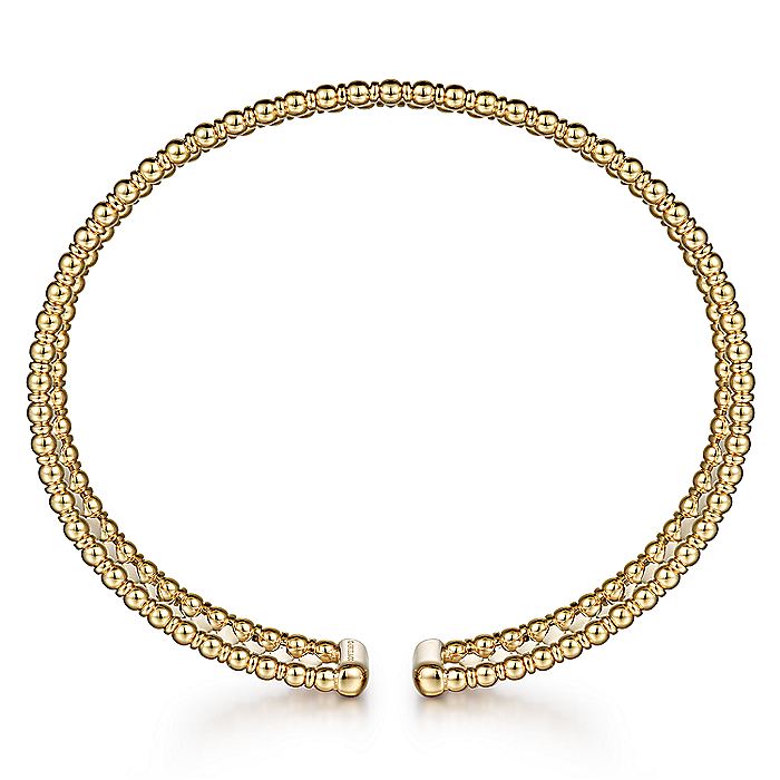 Gabriel & Co. 14 Karat Yellow Gold Bujukan Cuff Bracelet
