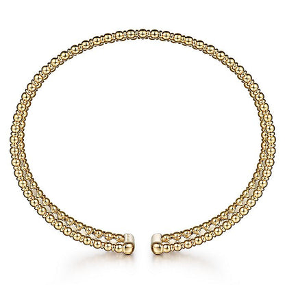 Gabriel & Co. 14 Karat Yellow Gold Bujukan Cuff Bracelet