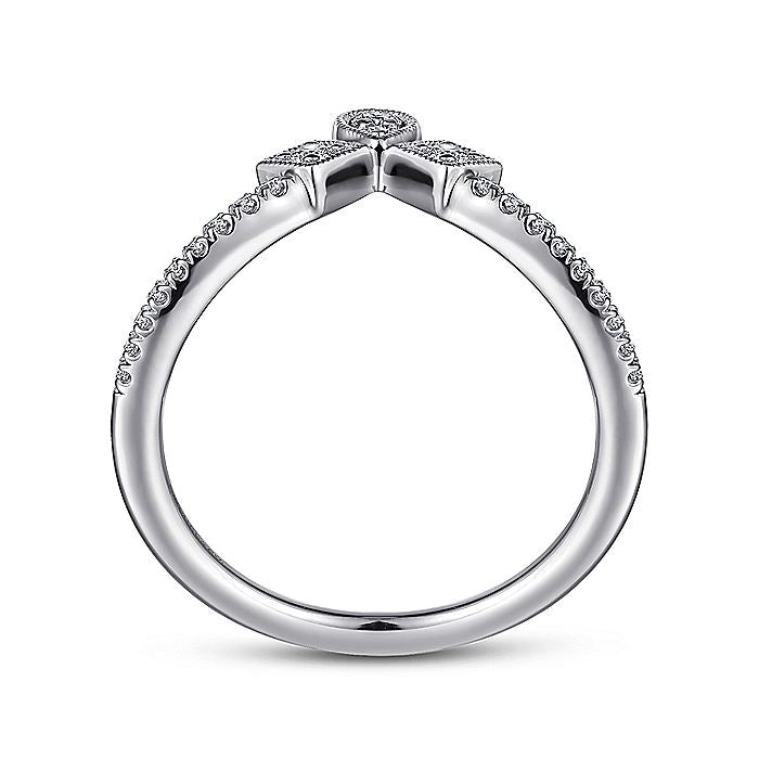 Gabriel & Co White Gold Diamond Anniversary Band - Diamond Wedding Bands - Women's
