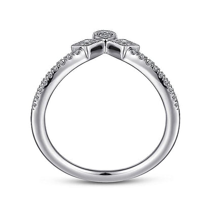 Gabriel & Co White Gold Diamond Anniversary Band - Diamond Wedding Bands - Women's
