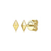 Gabriel & Co Yellow Gold Pyramid Kite Shape Stud Earrings