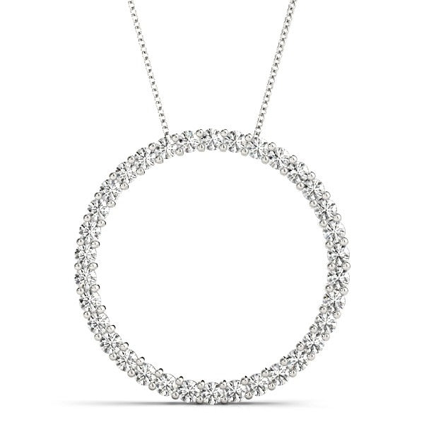 White Gold Diamond Circle Pendant