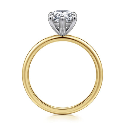 Gabriel & Co. Pear Semi-Mount Engagement Ring - Diamond Semi-Mount Rings
