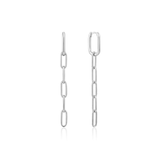 Ania Haie Cable Link Drop Earrings - Silver Earrings