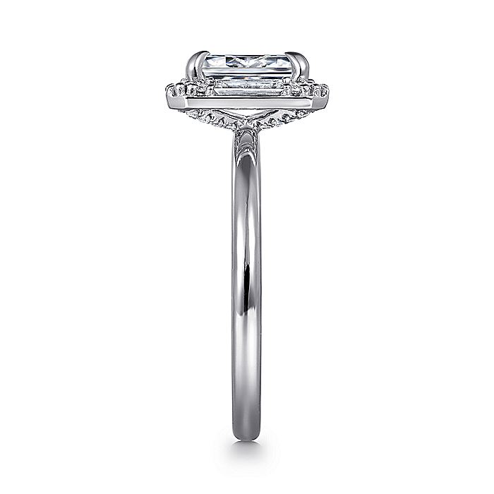 Gabriel & Co White Gold Deco Semi-Mount Engagement Ring