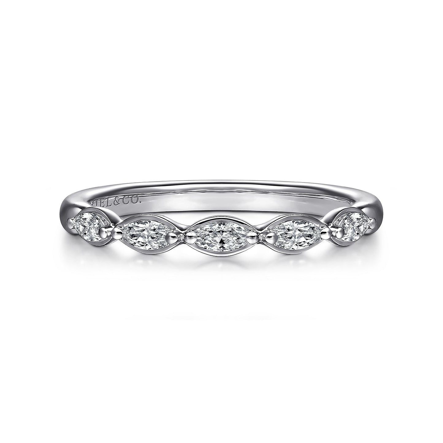 Gabriel & Co. Marquise Diamond Wedding Band - Diamond Wedding Bands - Women's