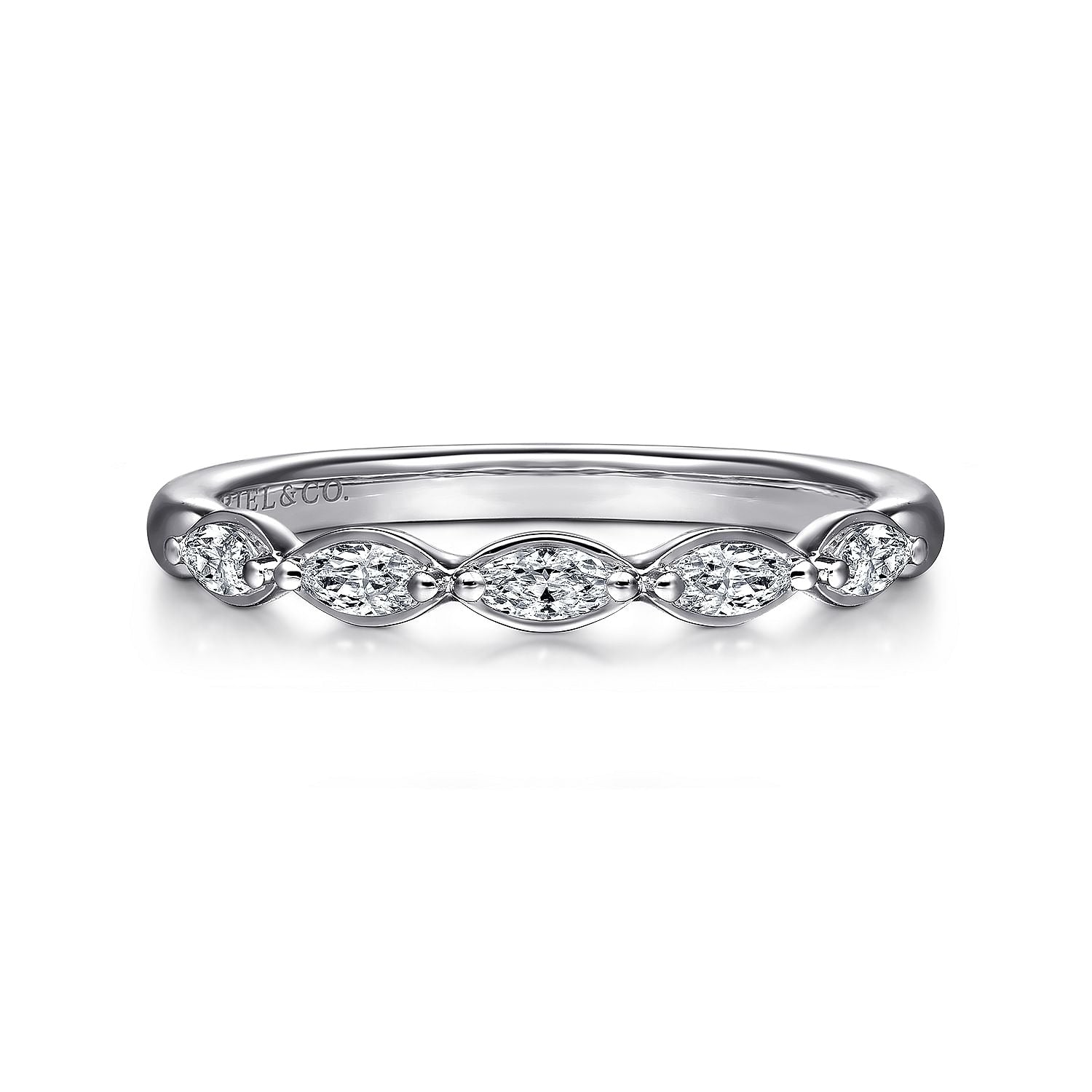 Gabriel & Co. Marquise Diamond Wedding Band - Diamond Wedding Bands - Women's