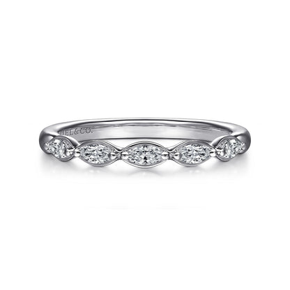 Gabriel & Co. Marquise Diamond Wedding Band - Diamond Wedding Bands - Women's