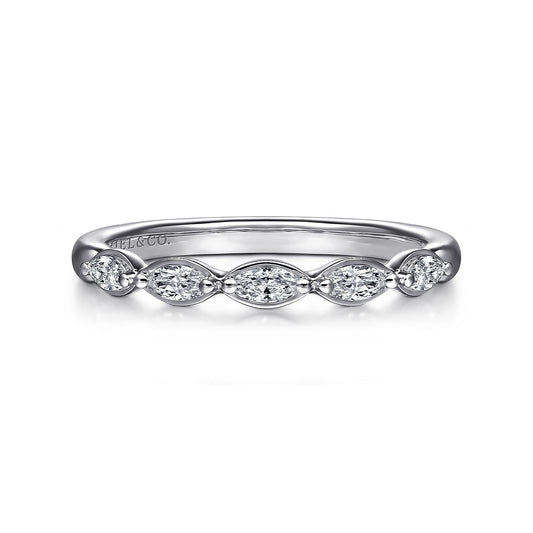 Gabriel & Co. Marquise Diamond Wedding Band