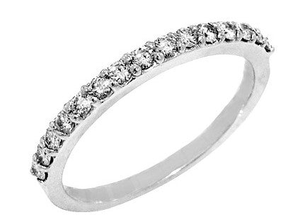 Diamond and White Gold Band