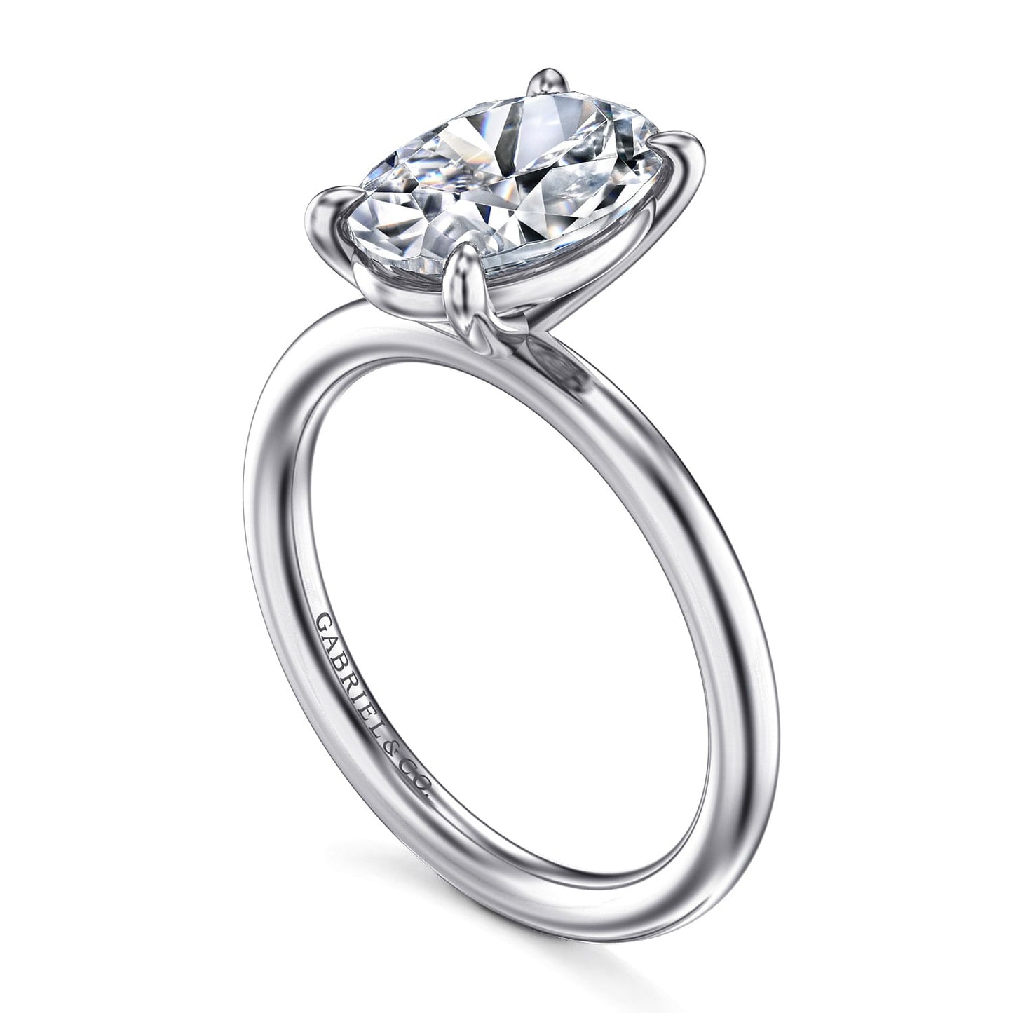 Gabriel & Co. Oval Semi-Mount Engagement Ring - Gold Remounts