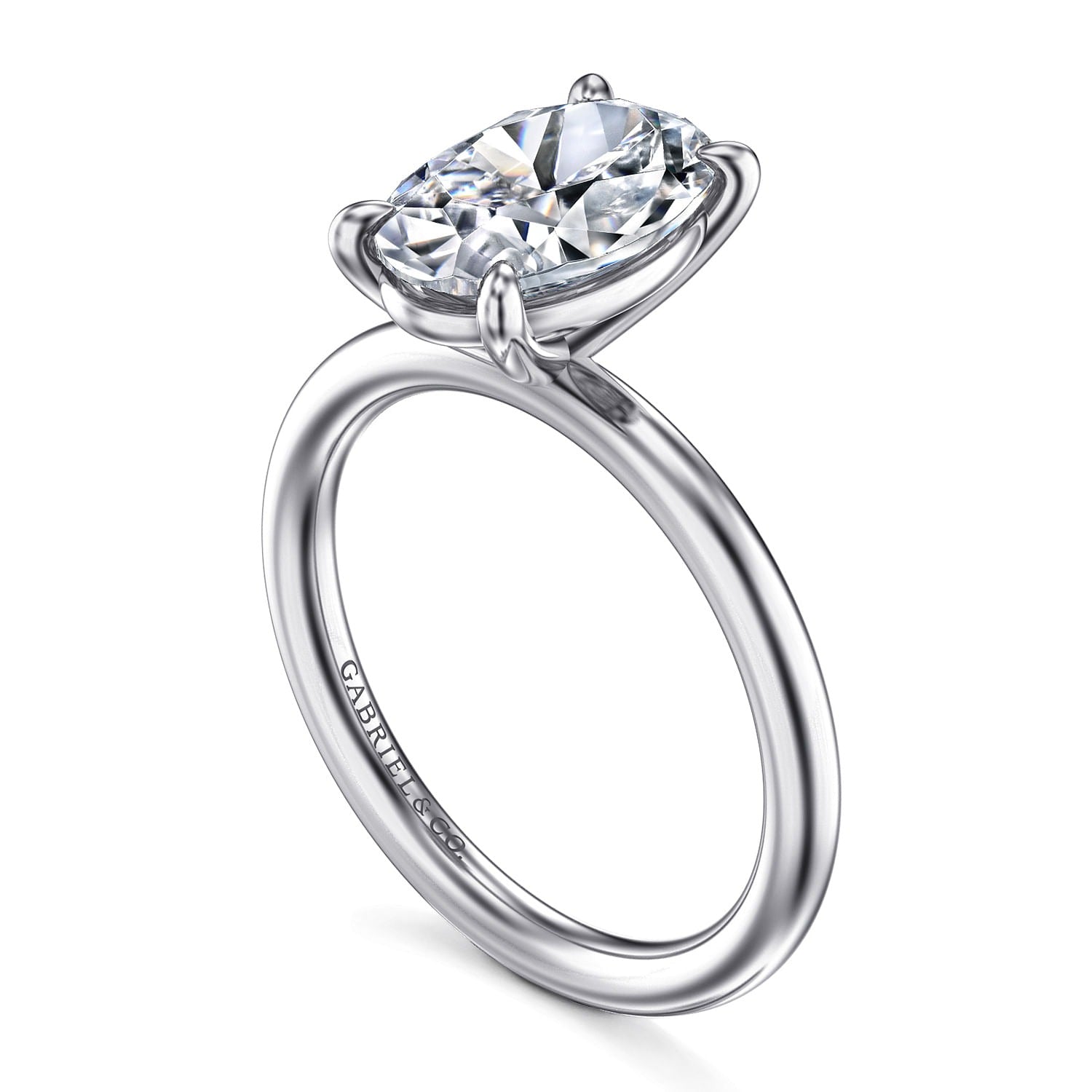Gabriel & Co. Oval Semi-Mount Engagement Ring - Gold Remounts