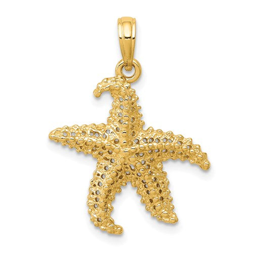 Yellow Gold Starfish Pendant - Gold Pendants / Charms