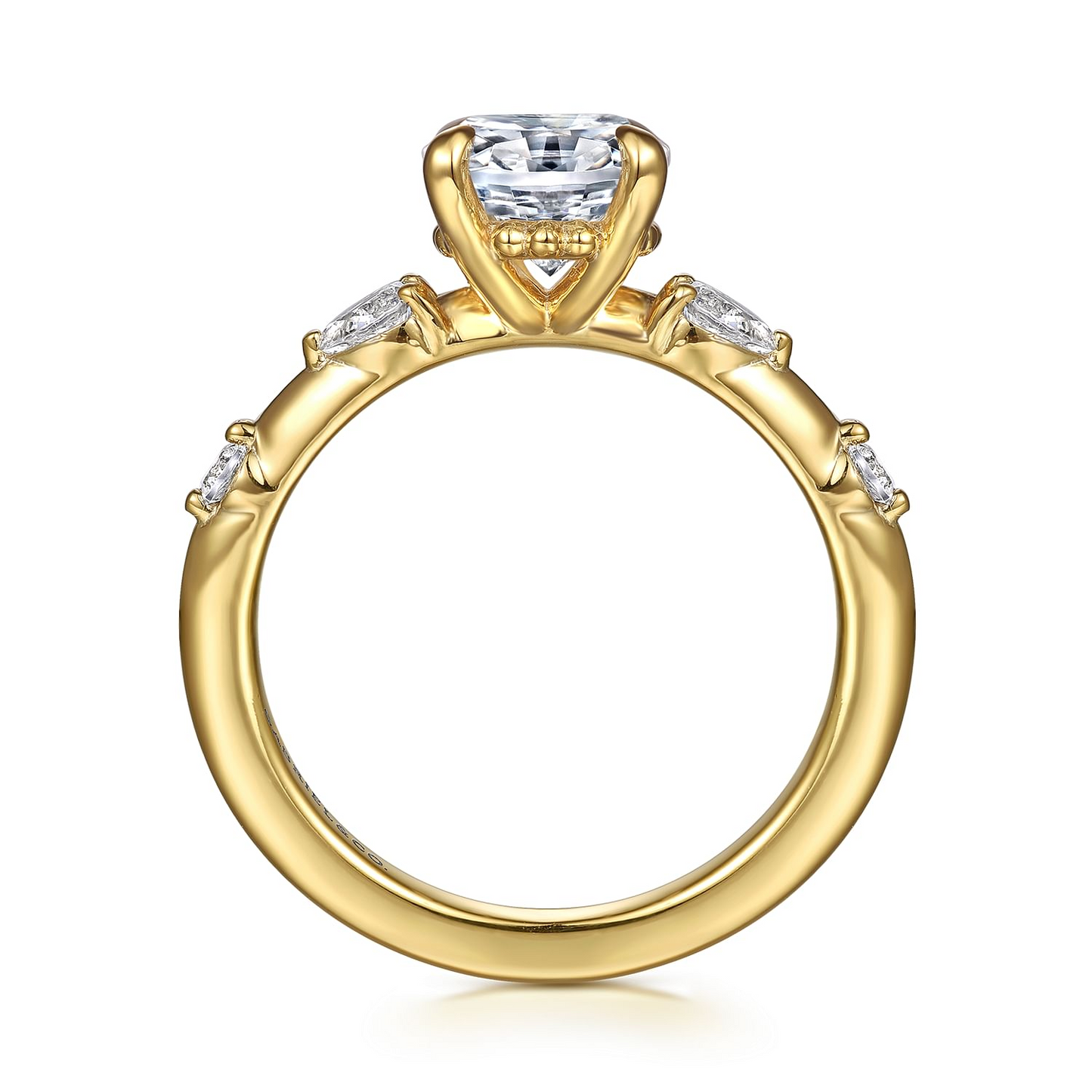 Gabriel & Co. Oval Semi-Mount Engagement Ring - Diamond Semi-Mount Rings