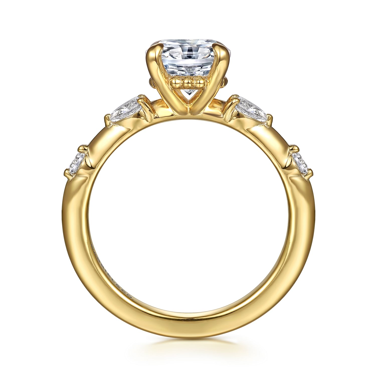 Gabriel & Co. Oval Semi-Mount Engagement Ring - Diamond Semi-Mount Rings