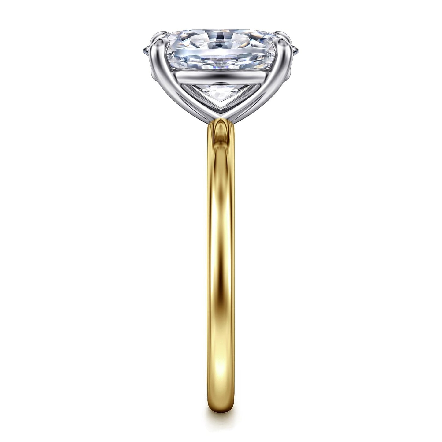 Gabriel & Co. Oval Semi-Mount Engagement Ring - Gold Remounts