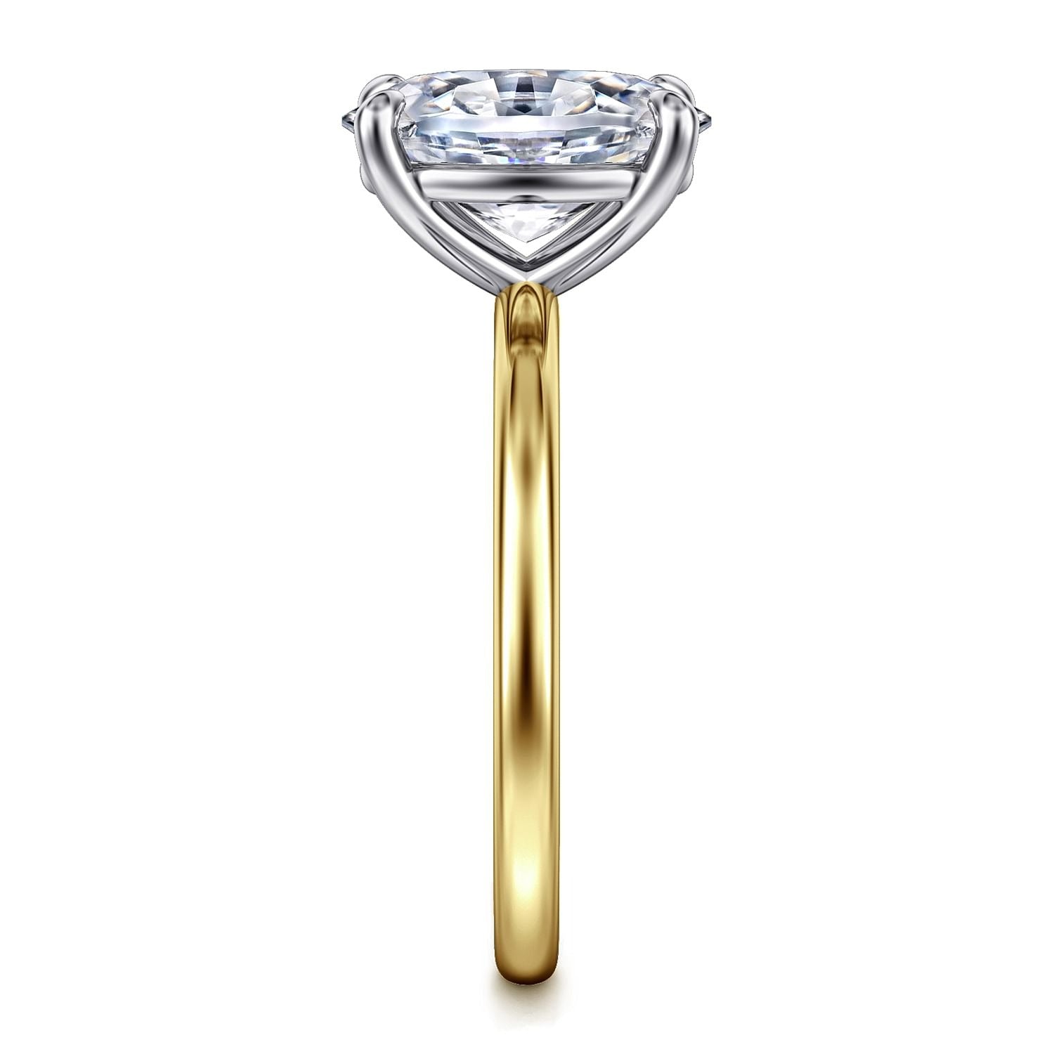 Gabriel & Co. Oval Semi-Mount Engagement Ring - Gold Remounts