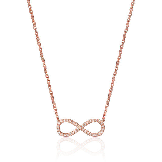 Rose Gold Diamond Infinity Necklace