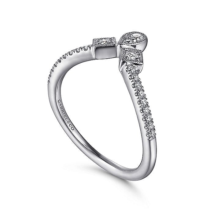 Gabriel & Co White Gold Diamond Anniversary Band - Diamond Wedding Bands - Women's