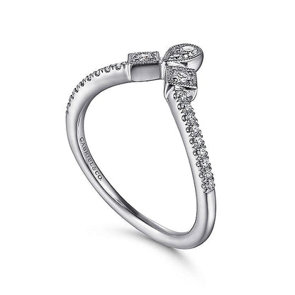 Gabriel & Co White Gold Diamond Anniversary Band - Diamond Wedding Bands - Women's