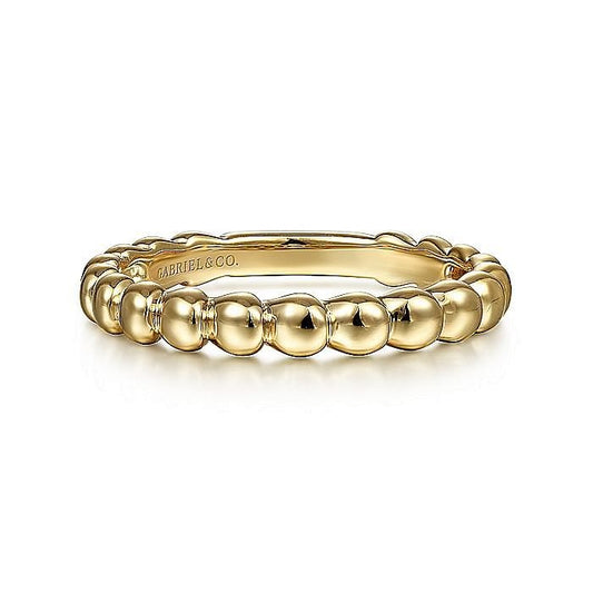 Gabriel & Co. Yellow Gold Bujukan Bead Ring