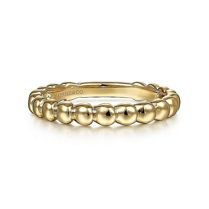 Gabriel & Co. Yellow Gold Bujukan Bead Ring