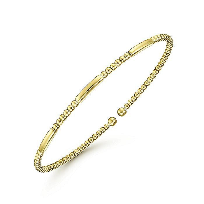 Gabriel & Co. 14 Karat Yellow Gold Open Bujukan Bangle Bracelet - Gold Bracelets
