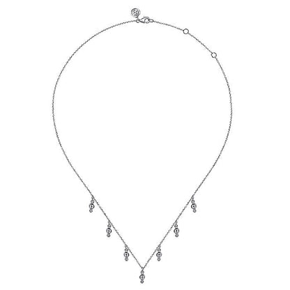 Gabriel & Co. Sterling Silver Bujukan Bead Drop Necklace