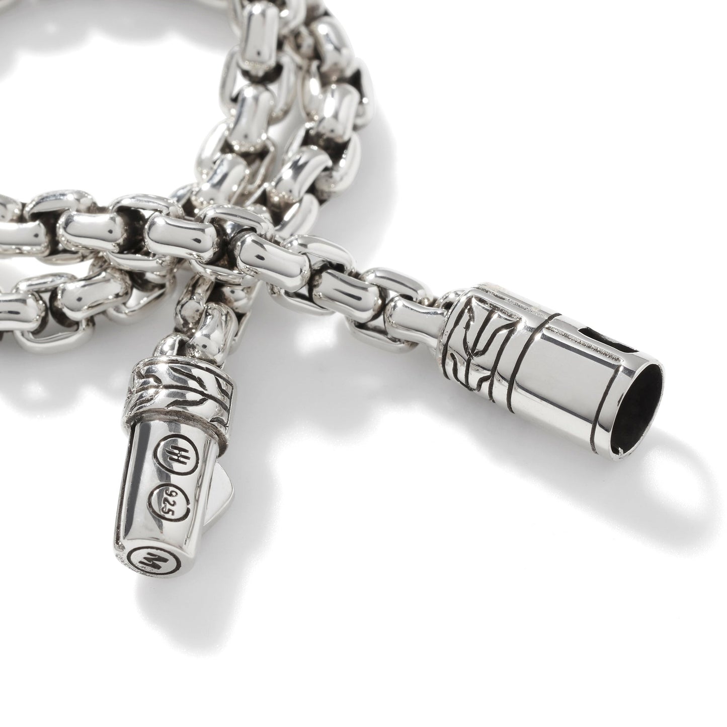 John Hardy Dark Silver Box Chain Bracelet