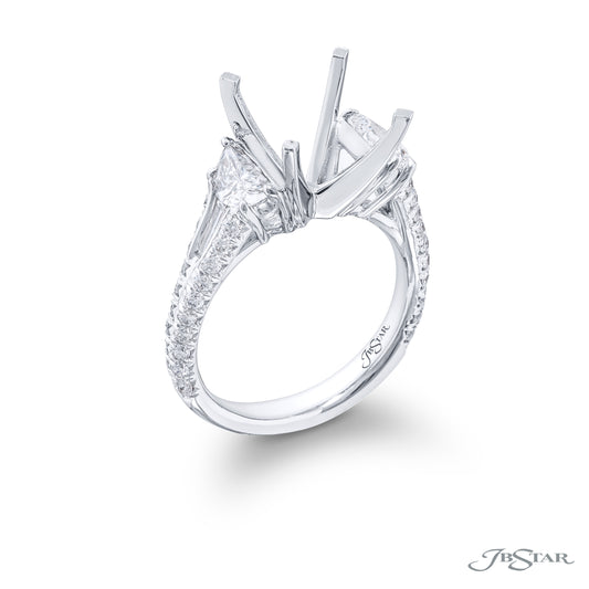 JB Star Platinum Diamond Semi-Mount Engagement Ring