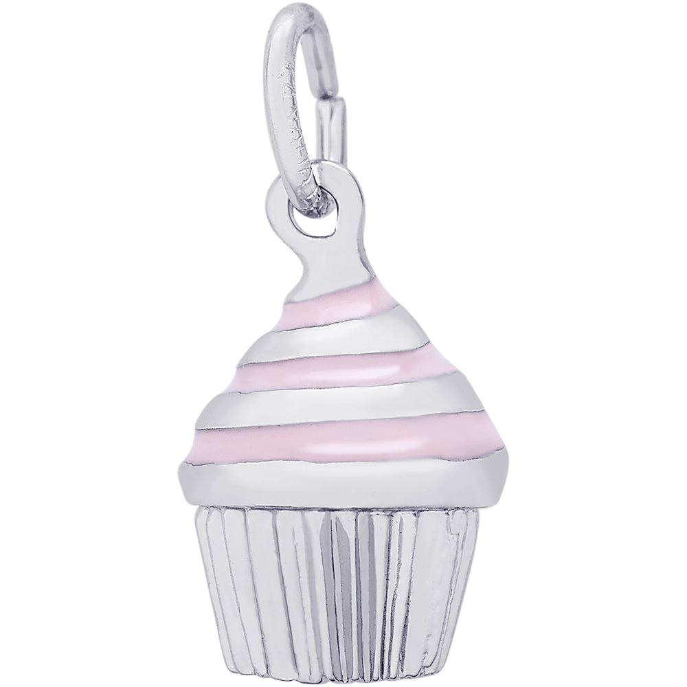 Rembrandt Cupcake Charm - Silver Charms