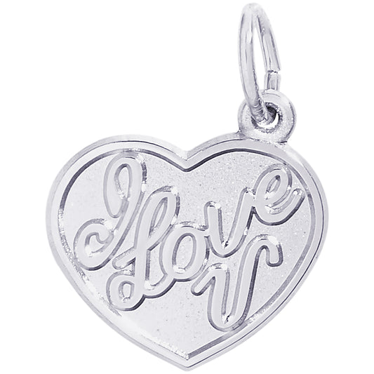 Rembrandt I Love You Charm - Silver Charms