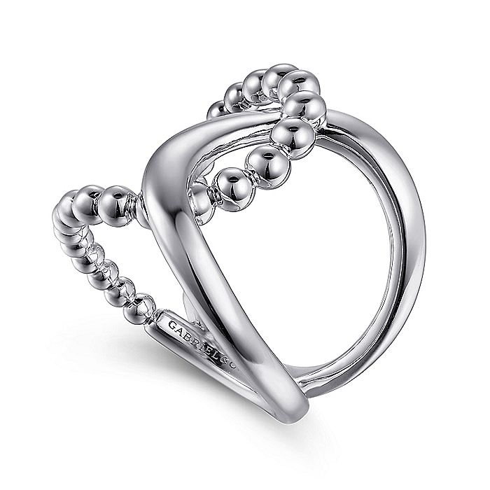 Gabriel & Co Sterling Silver Bujukan Interlocking Ring - Ladies Silver Rings