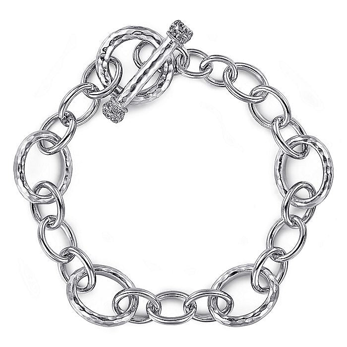 Gabriel & Co. Sterling Silver Chain And Toggle Bracelet - Silver Bracelets