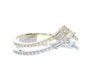White and Yellow Gold Stacked Diamond Fashion Ring