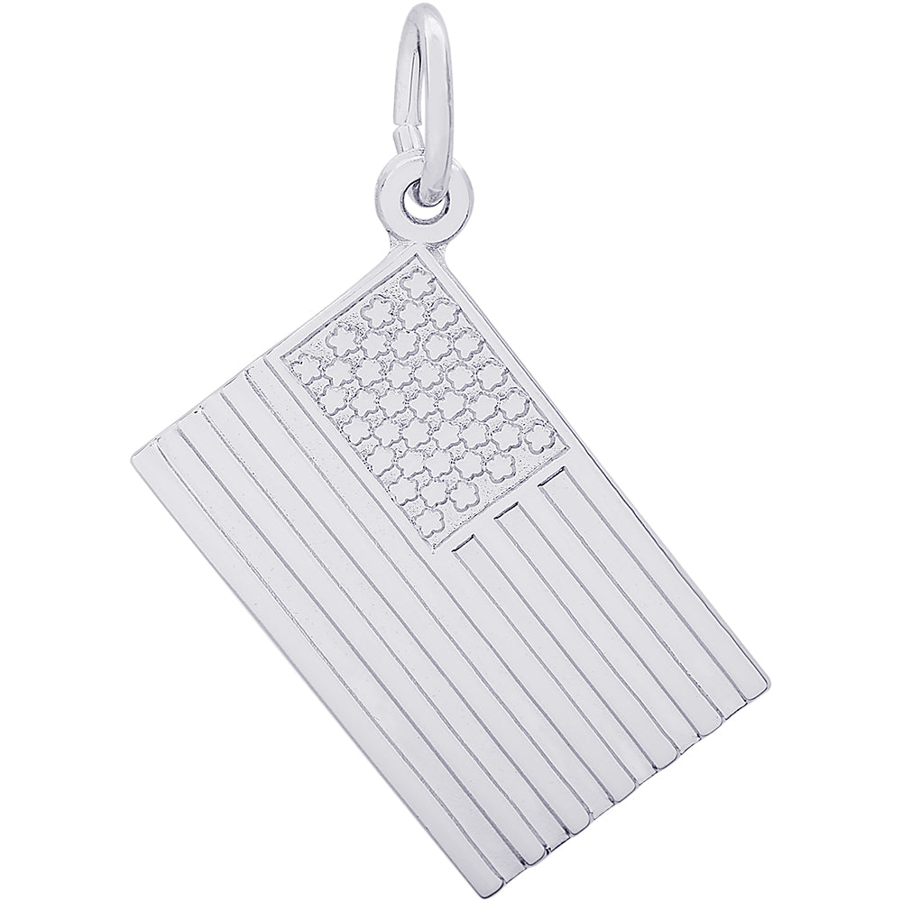 Rembrandt Flag Charm - Silver Charms